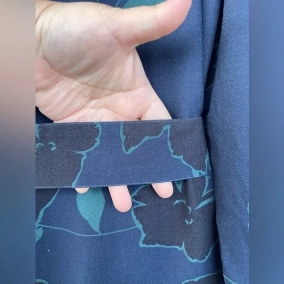 Xacus Art floral button down belted dress size 42/6 - Picture 10 of 14